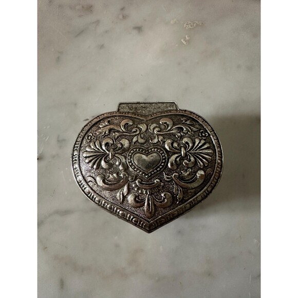 Vintage PAT JAPAN MINI silver box w/bottle of perfume Balcon Fleuri Paris Neija - Picture 4 of 4